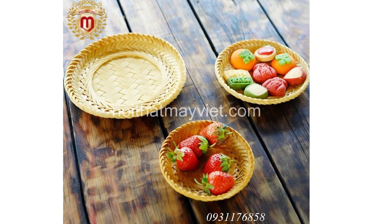 Khay Đựng Đồ Mây Tre KDMT0015